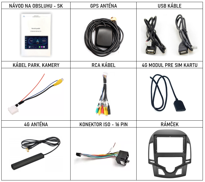 SK Prislusenstvo pre autorádio Xtrons IAP pre Hyundai i30 auto klimatizace s CarPlay AndroidAuto - evtech.sk